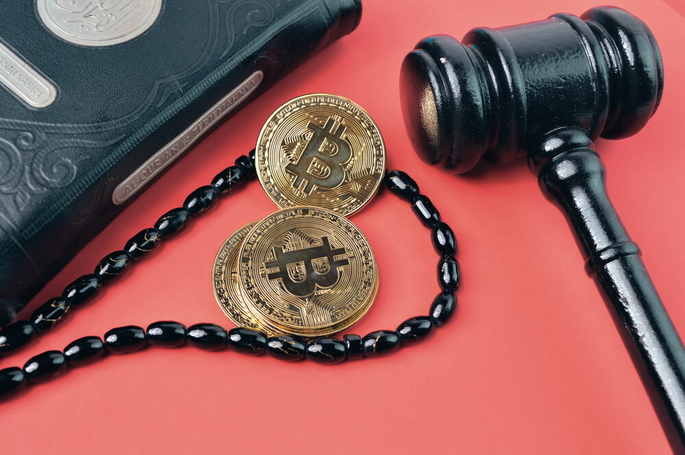 Bitcoins and a gavel